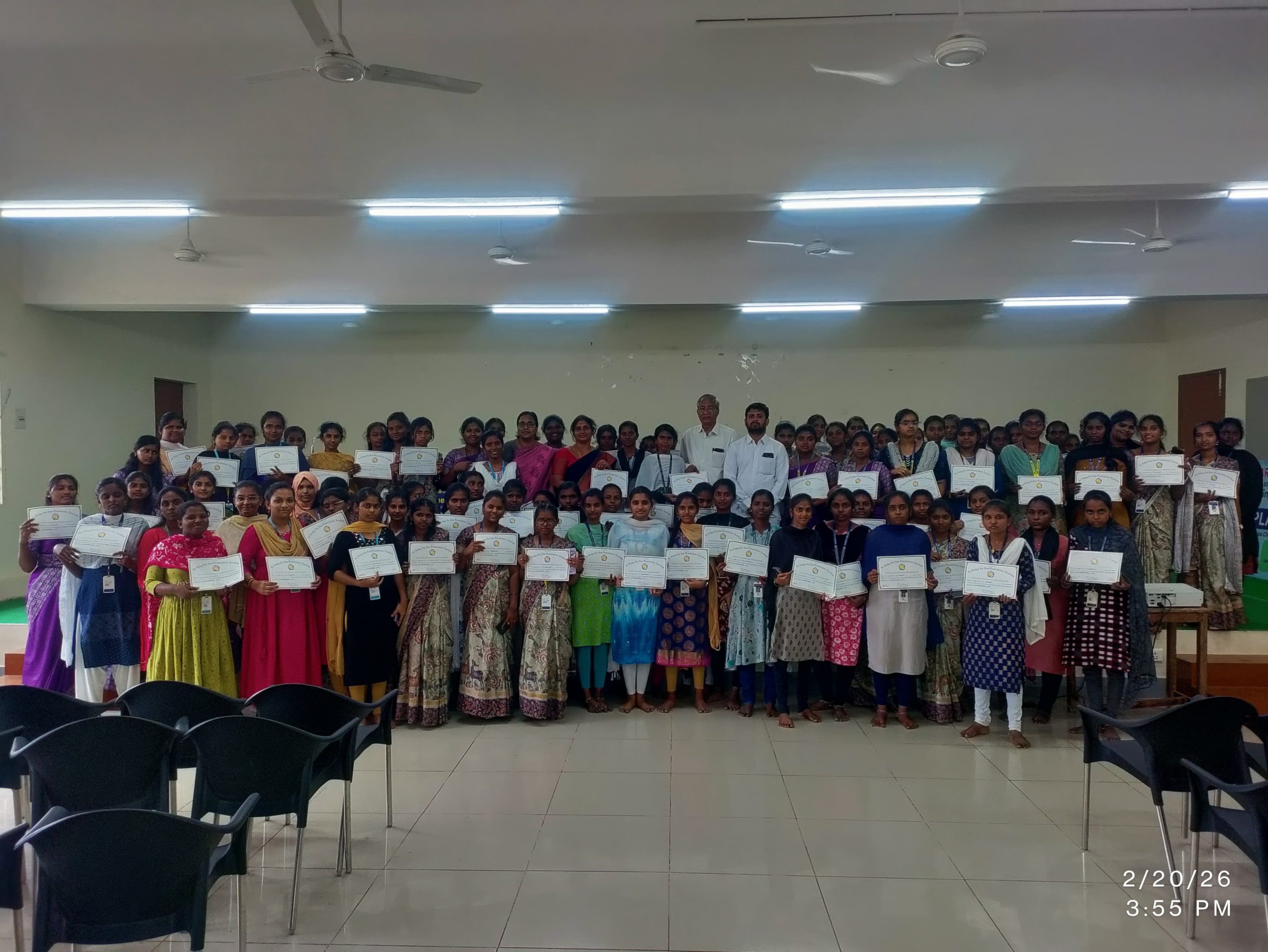 SW2025_26_YRC AND SRI SATHYA SAI SEVA ORGANIZATIONS, TN JOINTLY ORGANISED ONE DAY WORKSHOP AND TRAINING ON “FIRST AID TRAINING PROGRAMME” ON 20.02.2026