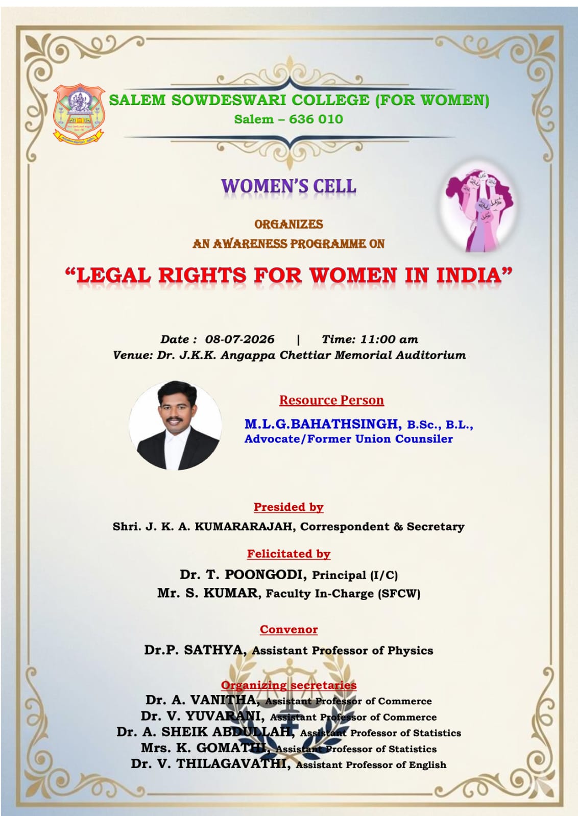 OA2026_27_WOMENS CELL ORGANISED AN AWARENESS PROGRAMME – LEGAL RIGHTS FOR WOMEN IN INDIA ON 08.07.2026