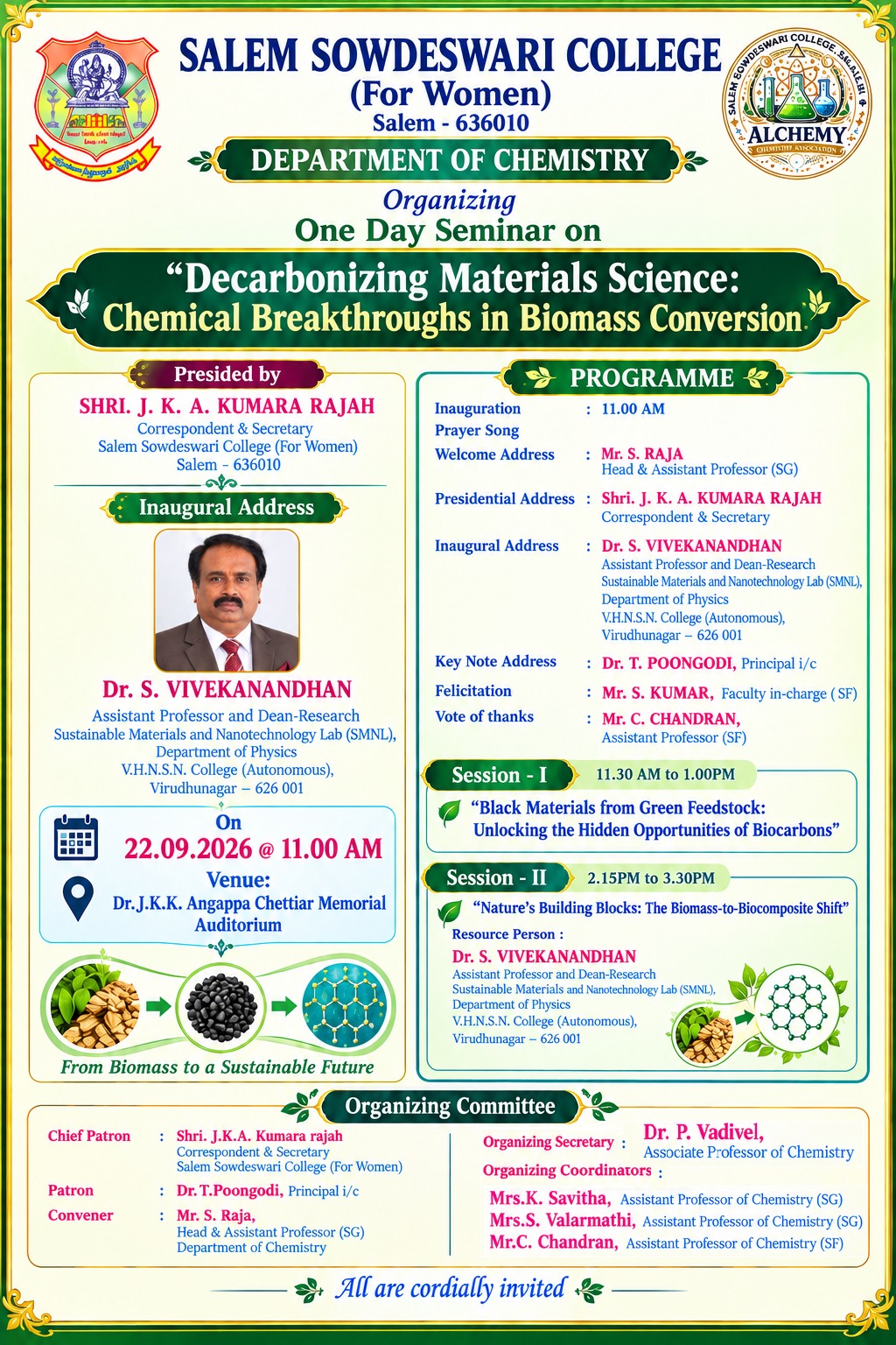 SW2026_27_DEPT OF CHEMISTRY ORGANISED A ONE DAY SEMINAR ON DECARBONIZING MATERIALS SCIENCE ON 22.09.2026